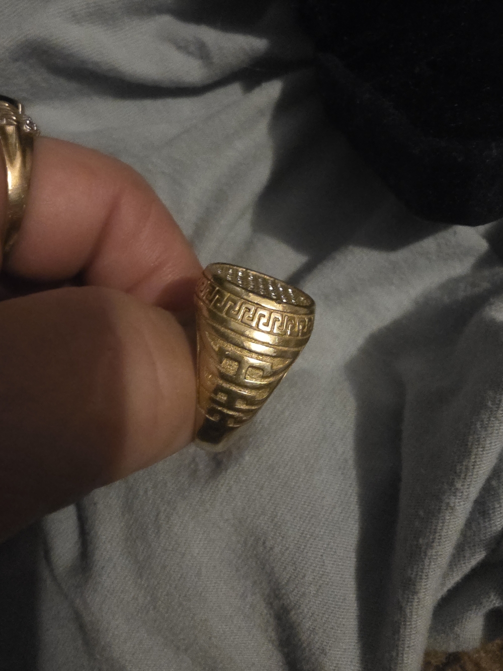 Beautidul 18k Stamped Vintage Mans Piece Size 10/11 Versace Markings And Its Rea - Picture 4 of 4